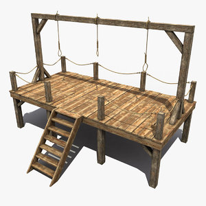 3d model medieval gallows