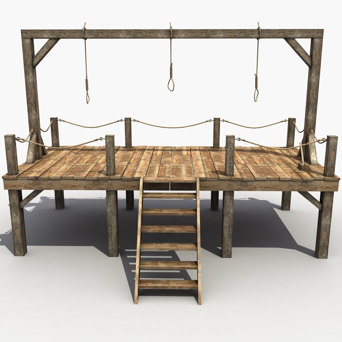 3d model medieval gallows