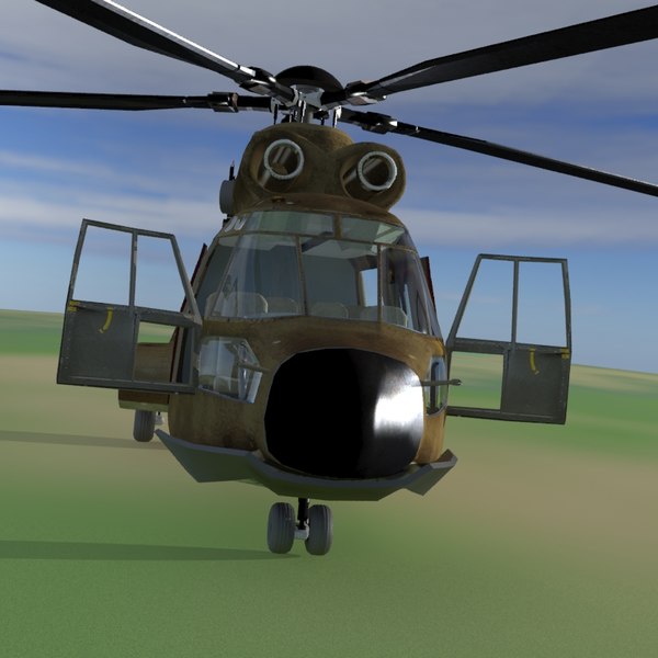 3d model super puma helicopter