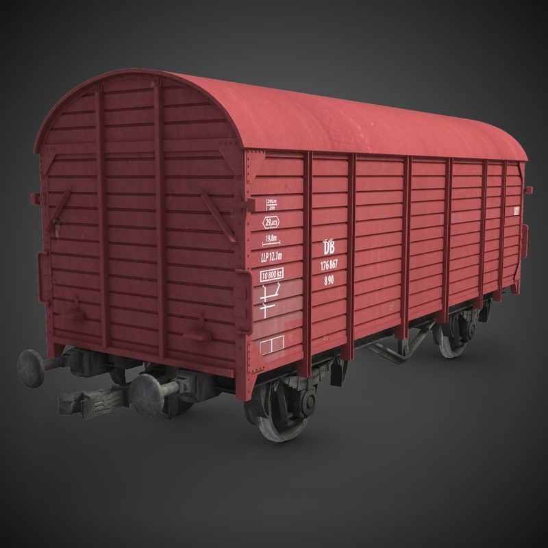 Cargo Train Wagon 3d Max