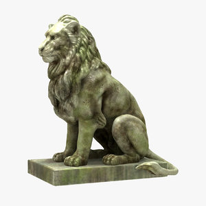 3d model stone lion
