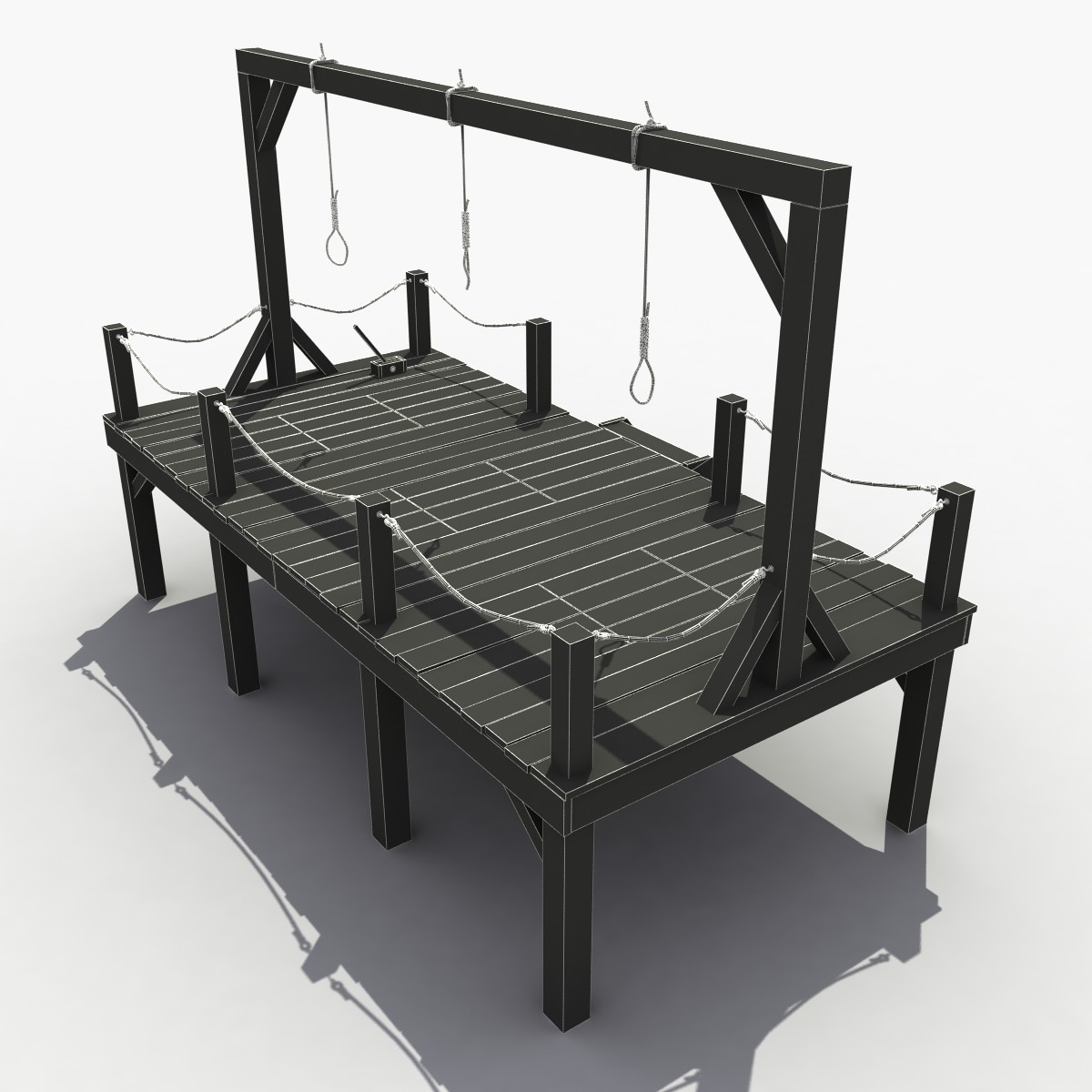 3d model medieval gallows