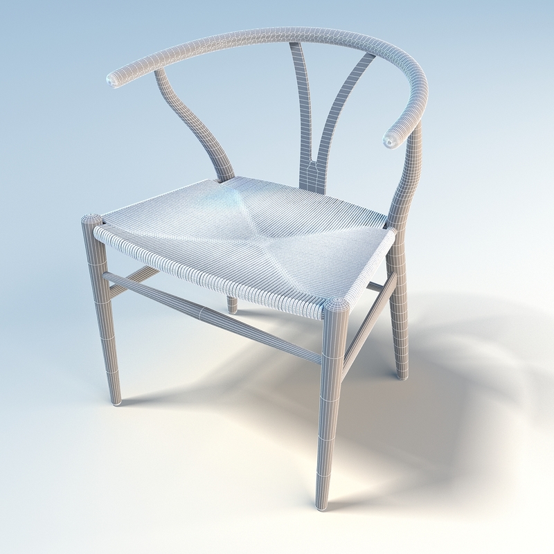wishbone chair 3d 3ds