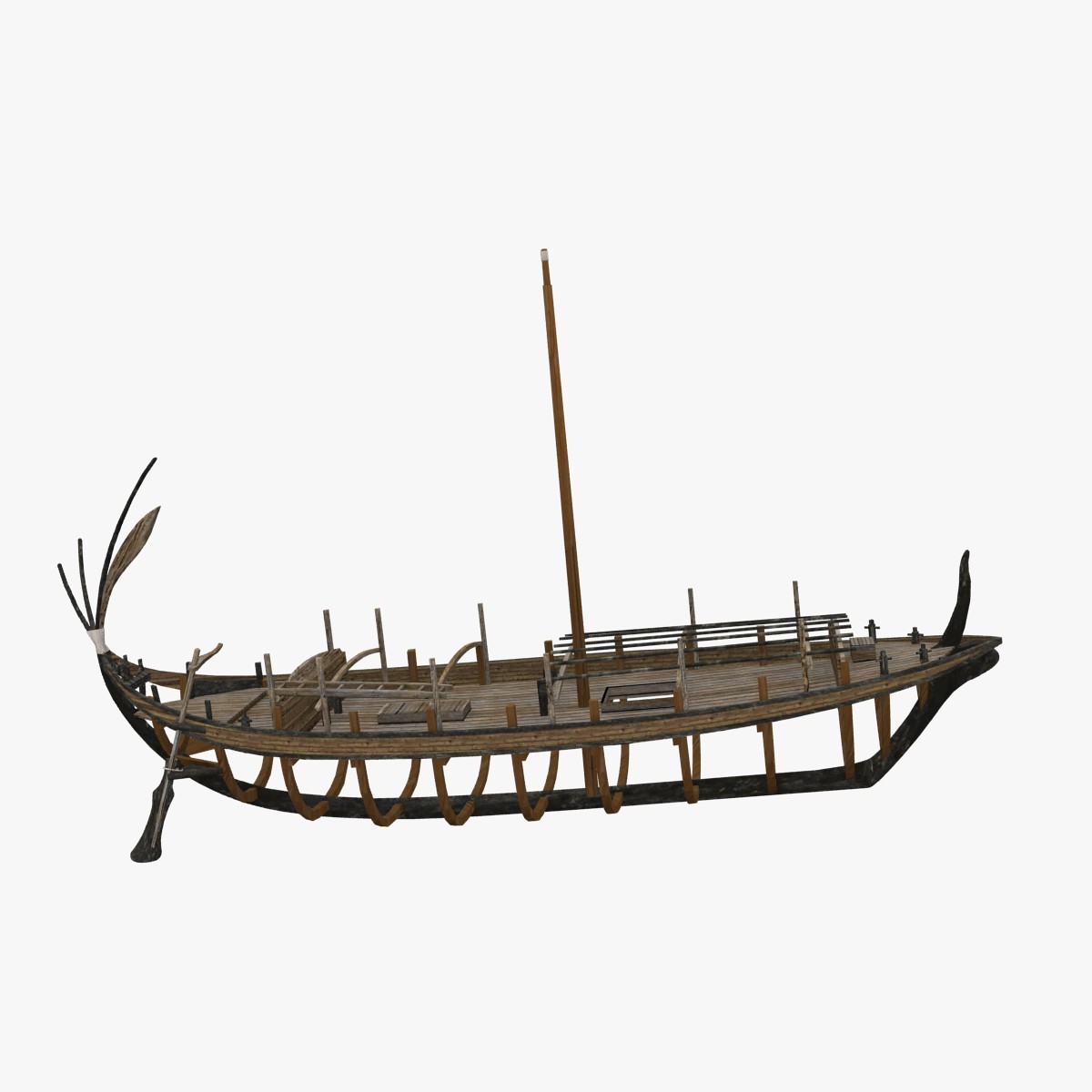 3d Model Of Ancient Greek Freight Ship Hull