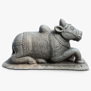 3ds max sculpture indian cow india