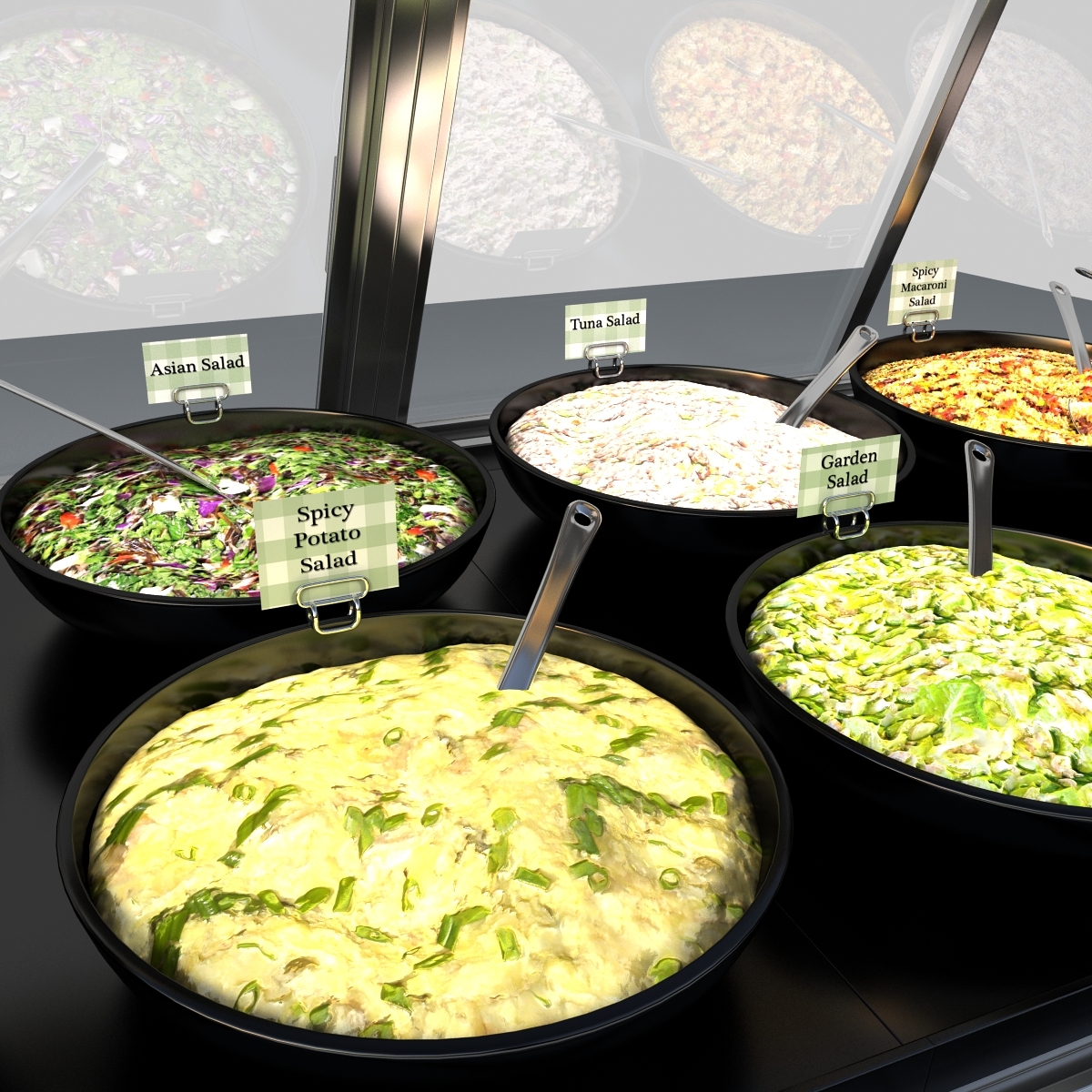3dsmax deli case salads