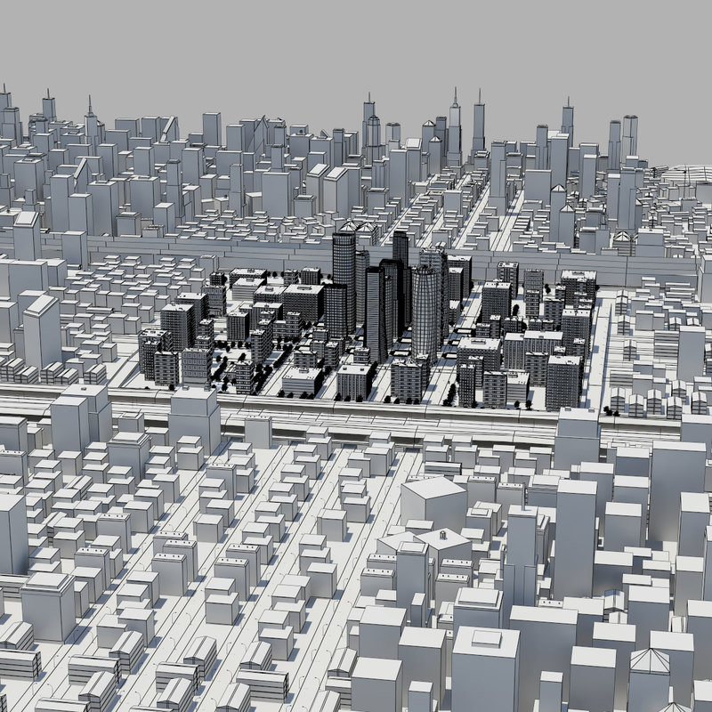 city scene 3d model