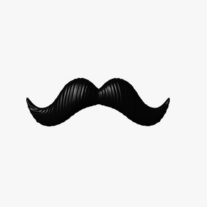 3dsmax cartoon handlebar style mustache