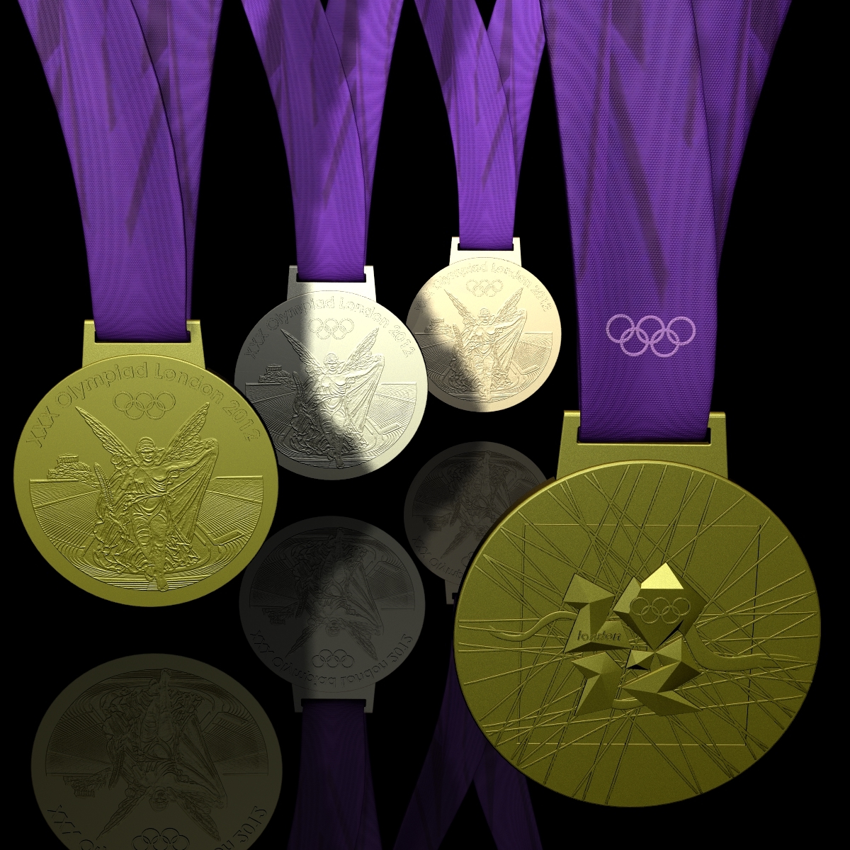 2012 london olympic medals 3d lwo