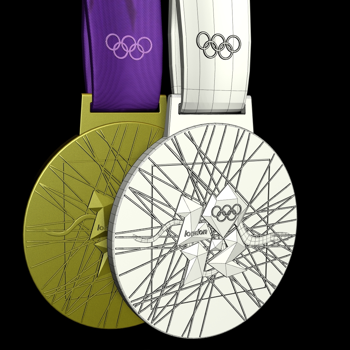 2012 london olympic medals 3d lwo