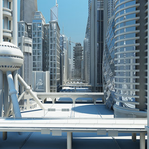 definition commercial skyscrapers 3d model