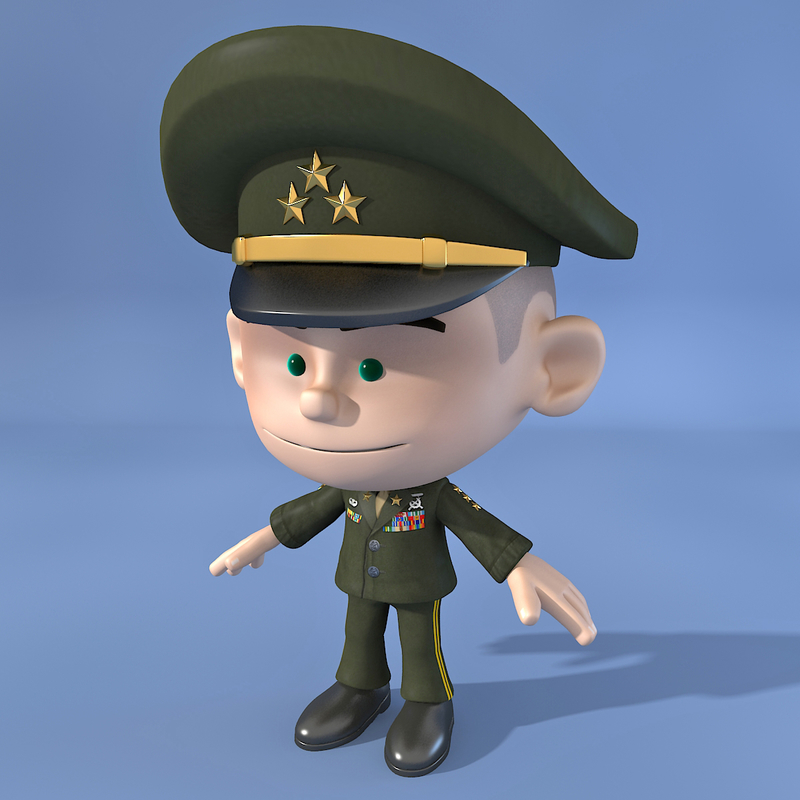 3dsmax cartoon soldier