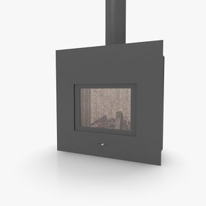 3d model fireplace