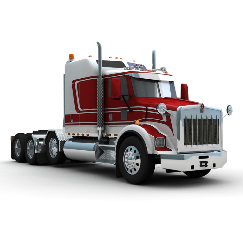 3d t800 truck heavy haul model