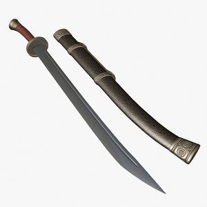 3d model dao sword