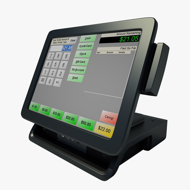 cash register 3d max