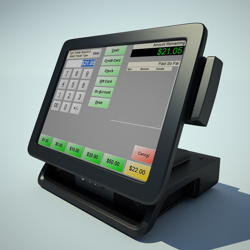 cash register 3d max