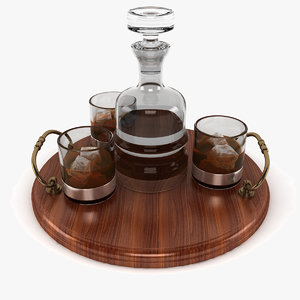 3dsmax whisky serving tray