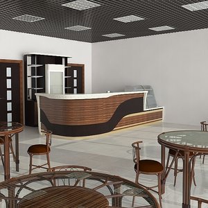 bar interior 3d model