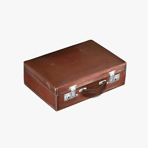 leather suitcase 3d model