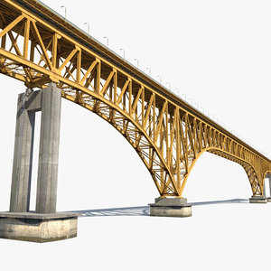 3ds max steel arch bridge s