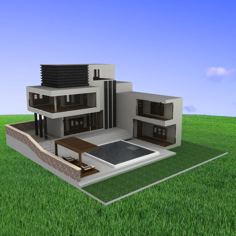 modern house  3d model