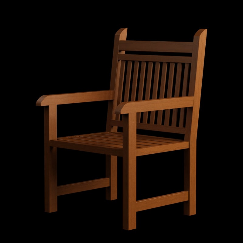 wooden chair arm wood