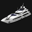 3d 40 sunseeker yacht cruising model