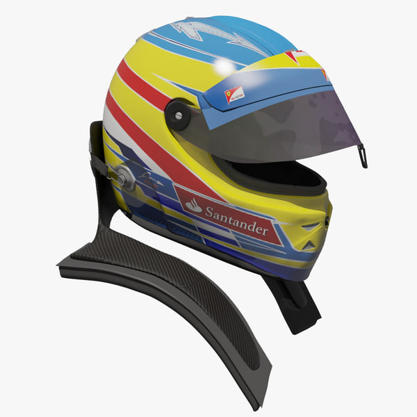 3d model fernando alonso 2012 helmet