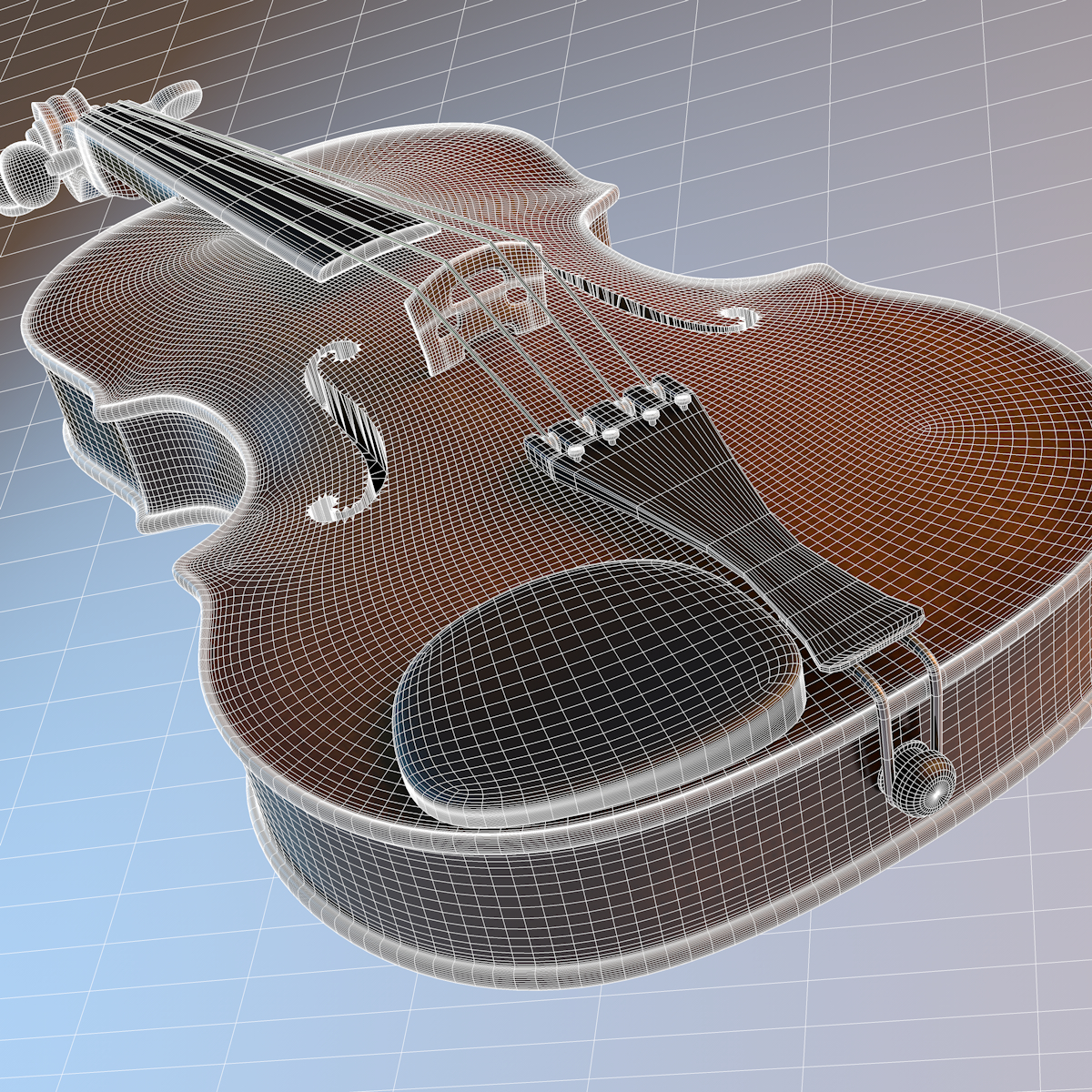 violin 3d model