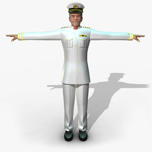 rigged captain 3d x