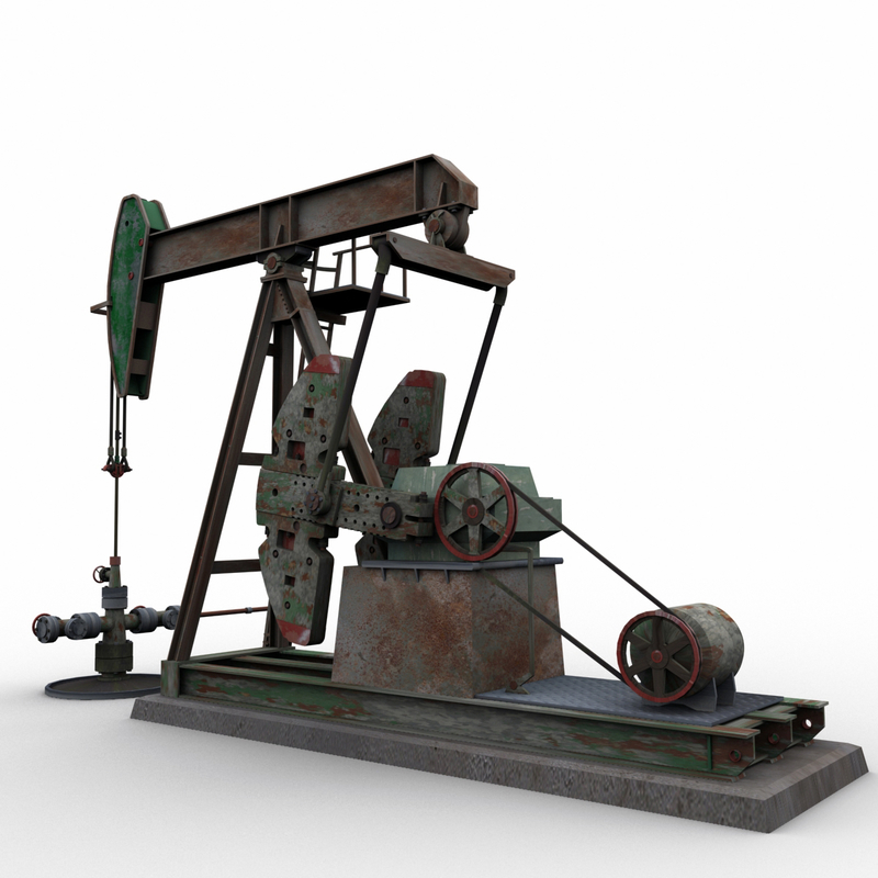 3d pumpjack oil tanks model