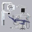 3d planmeca dental equipment set model