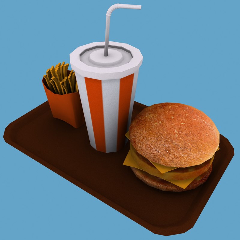 3d fast food model