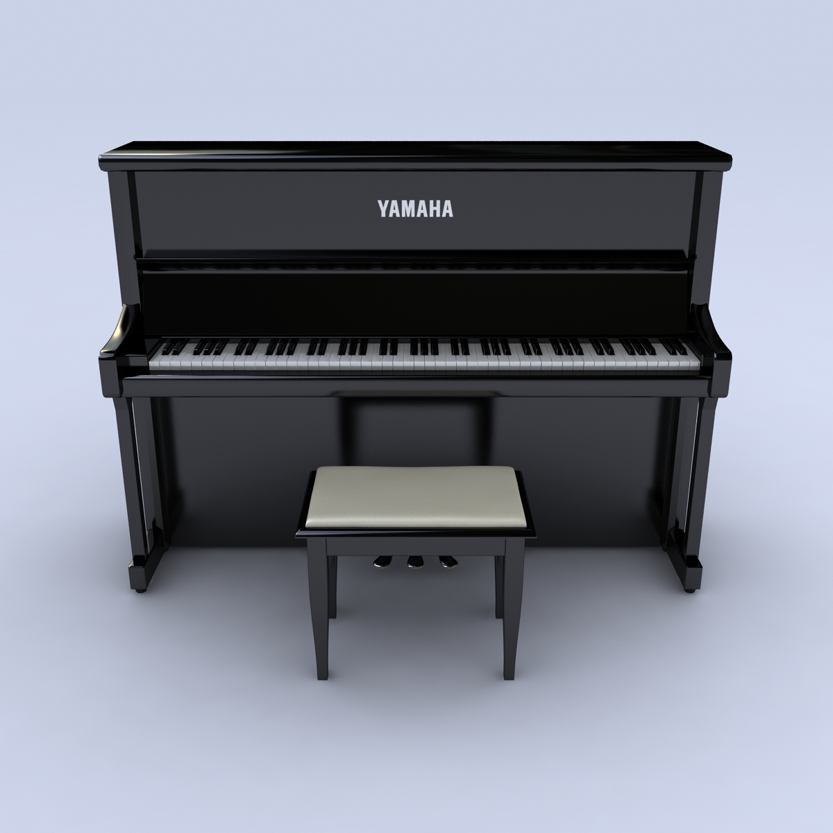 3d piano keyboard instrument model