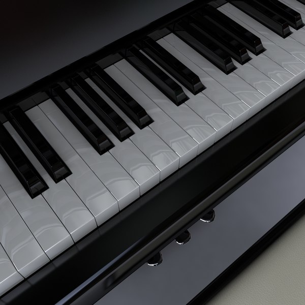 3d piano keyboard instrument model