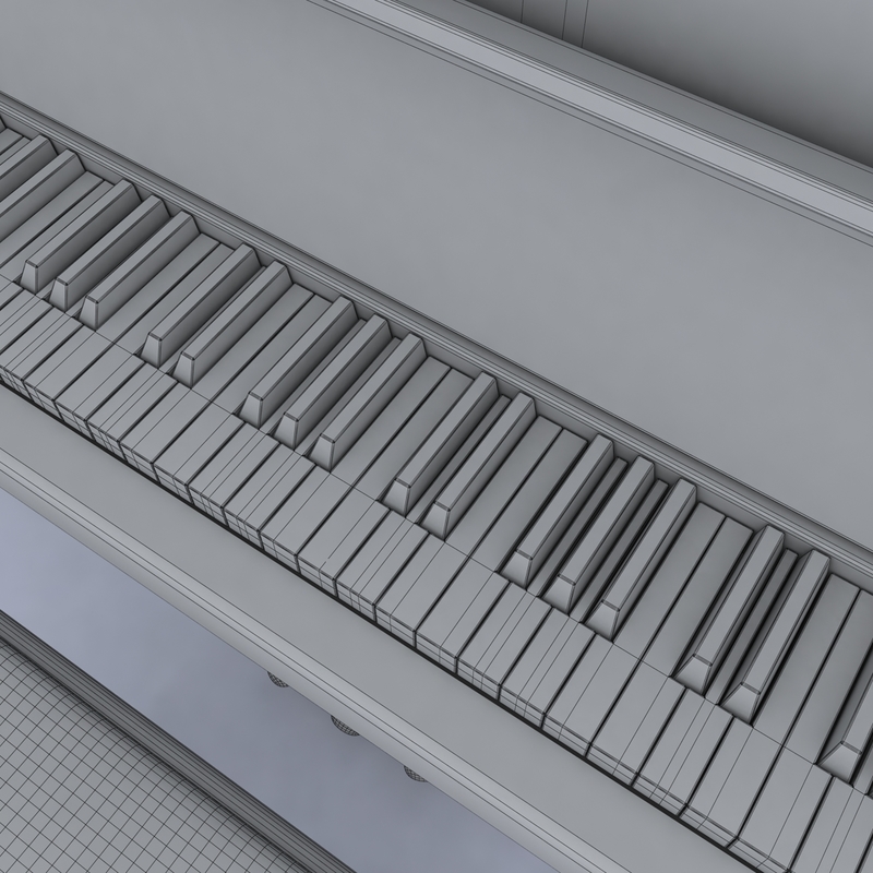 3d piano keyboard instrument model