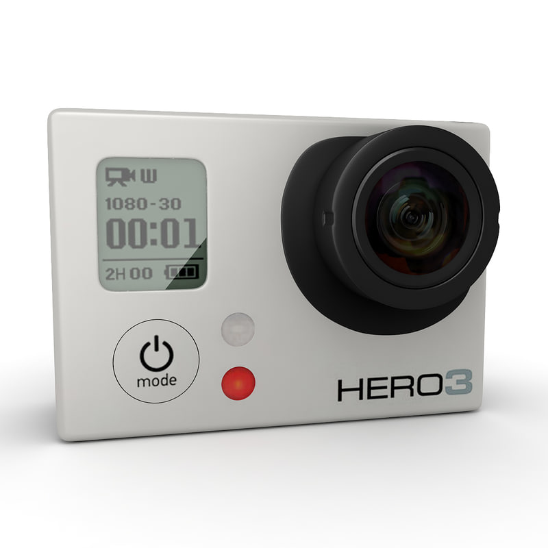 gopro hero 3 camera 3d model
