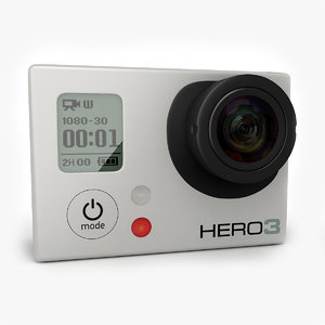 gopro hero 3 camera 3d model