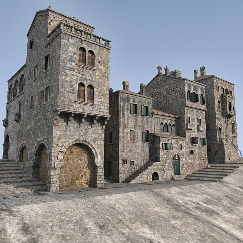 medieval city 3d max