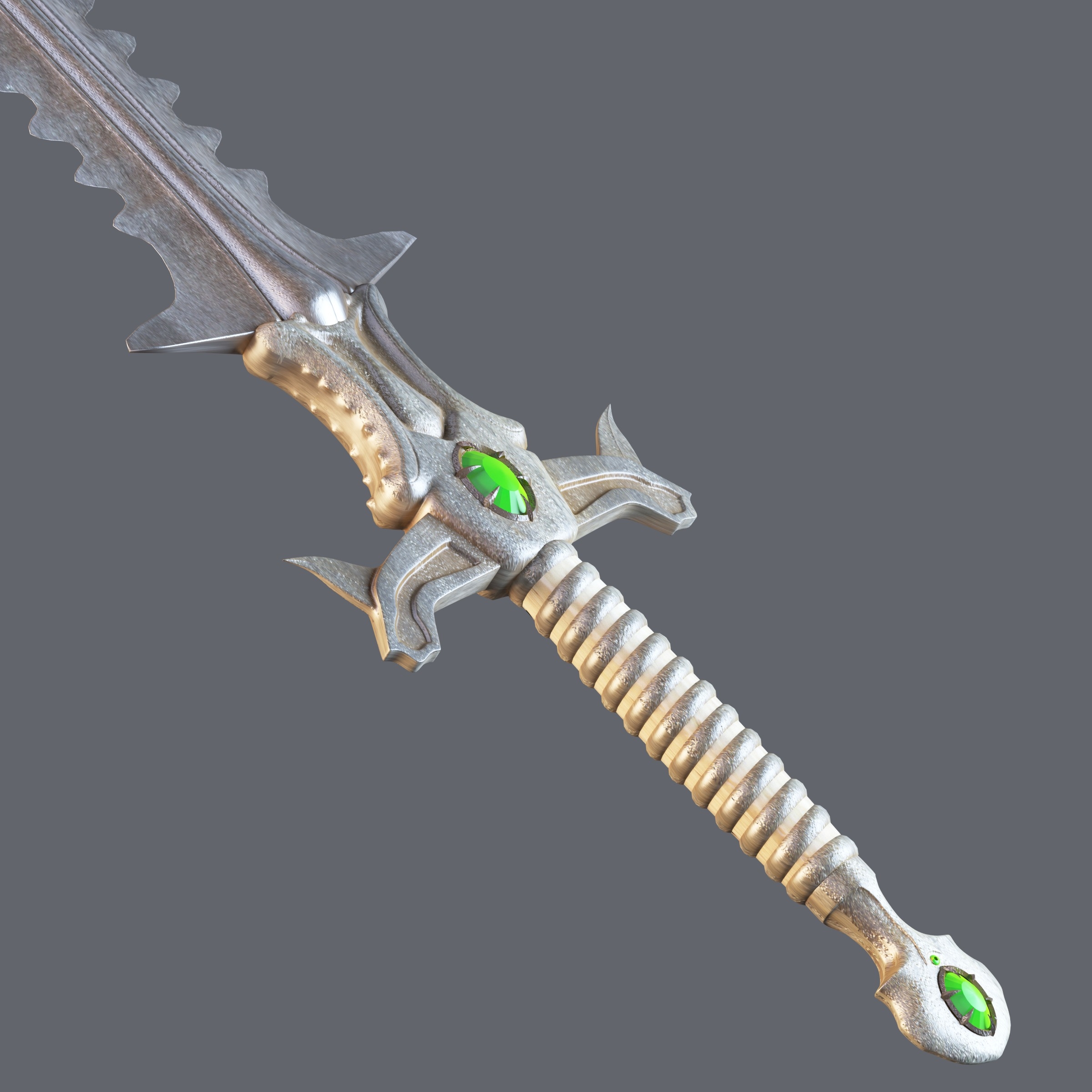 jeweled fantasy sword 3d model