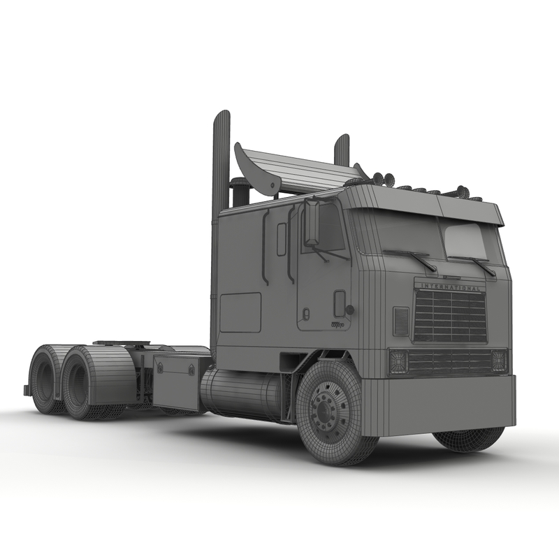 international 9670 truck frame 3d model