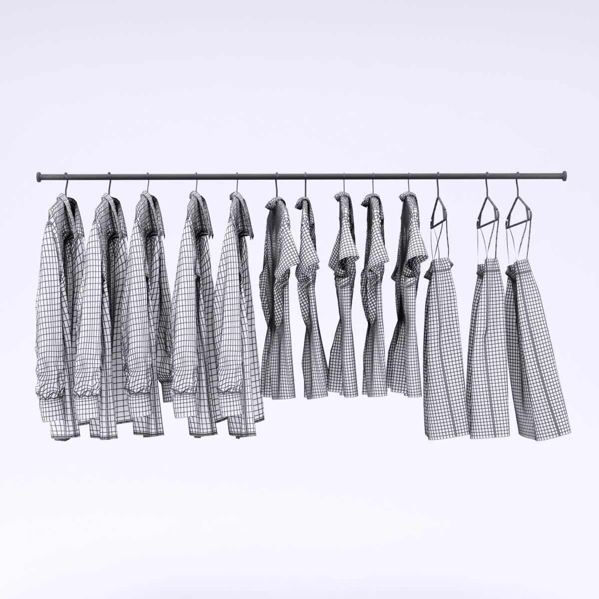 clothes hangers 3d max