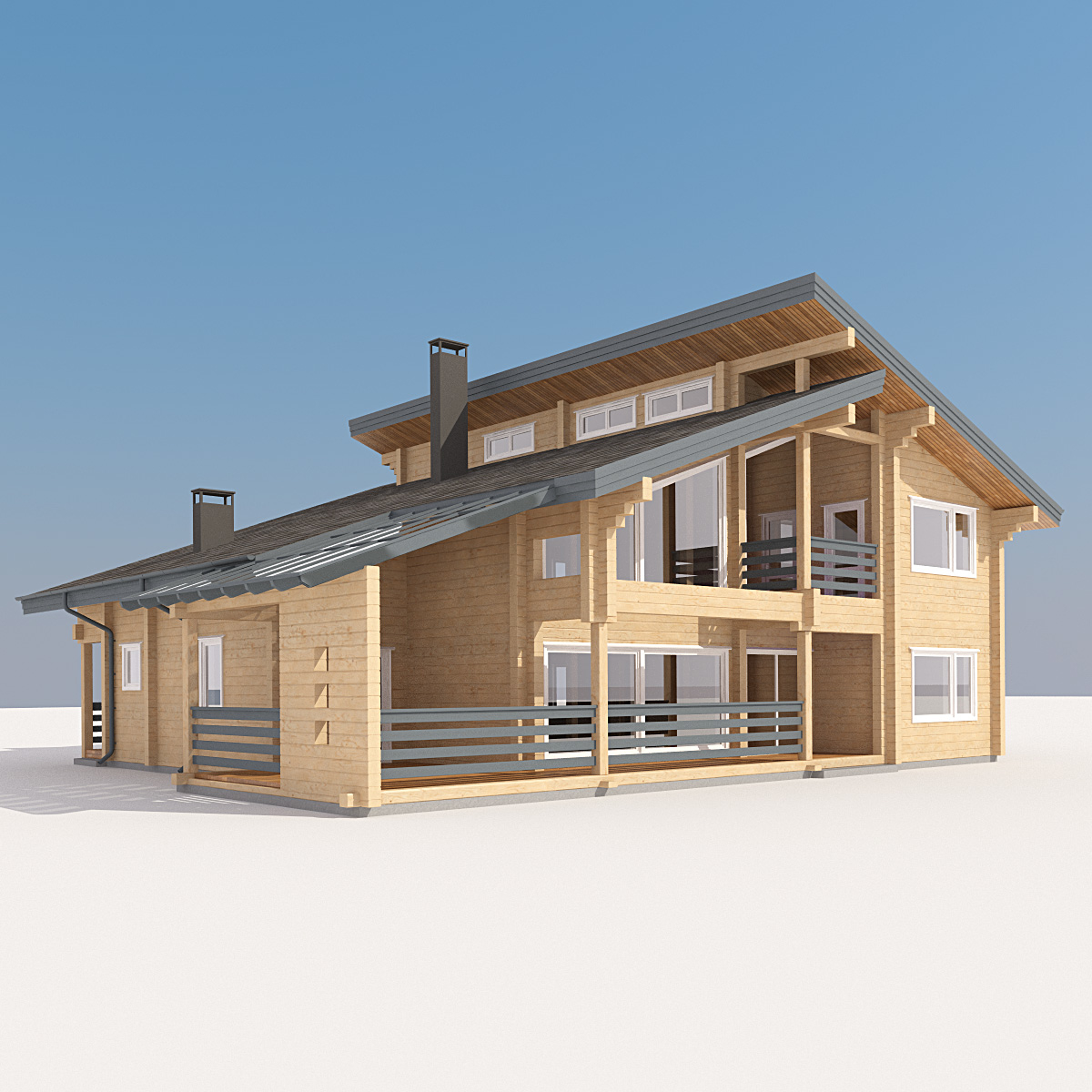 log house 3d model