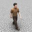 3d model walking human animation