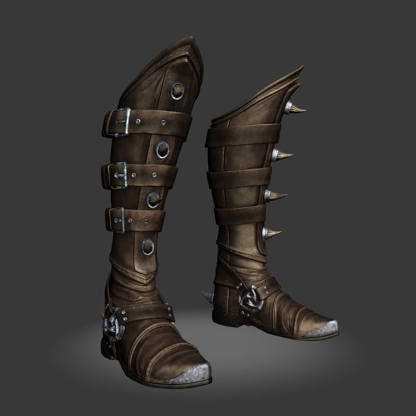 fantasy boots 3d model