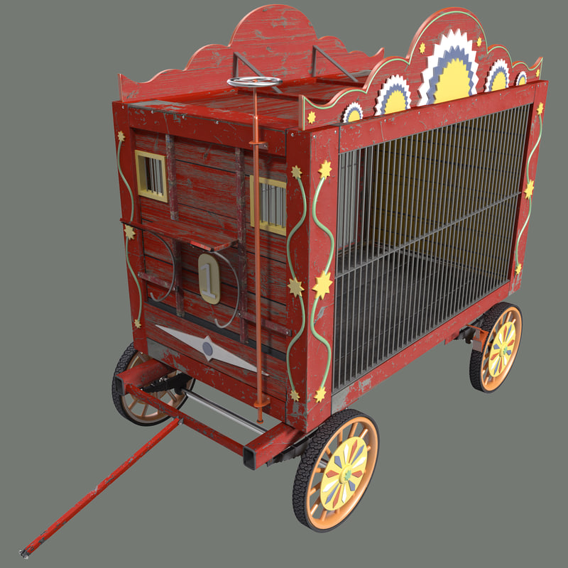 model blender 3d free wagon 3d wagon model circus