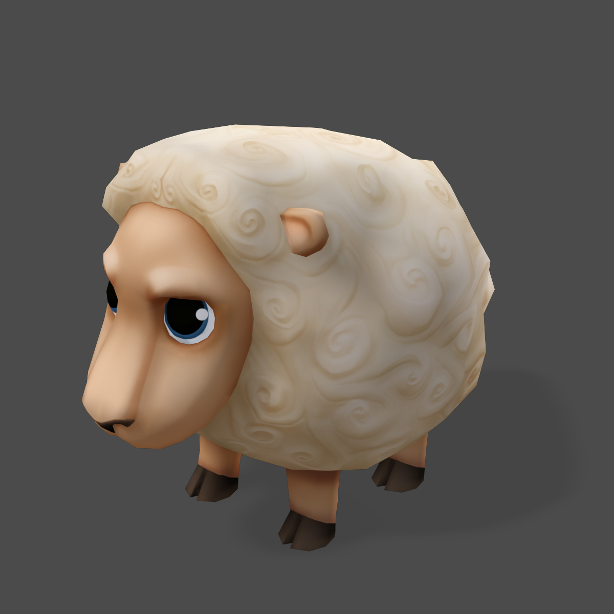 实时卡通羊3d模型