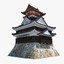 obj japanese castle japan