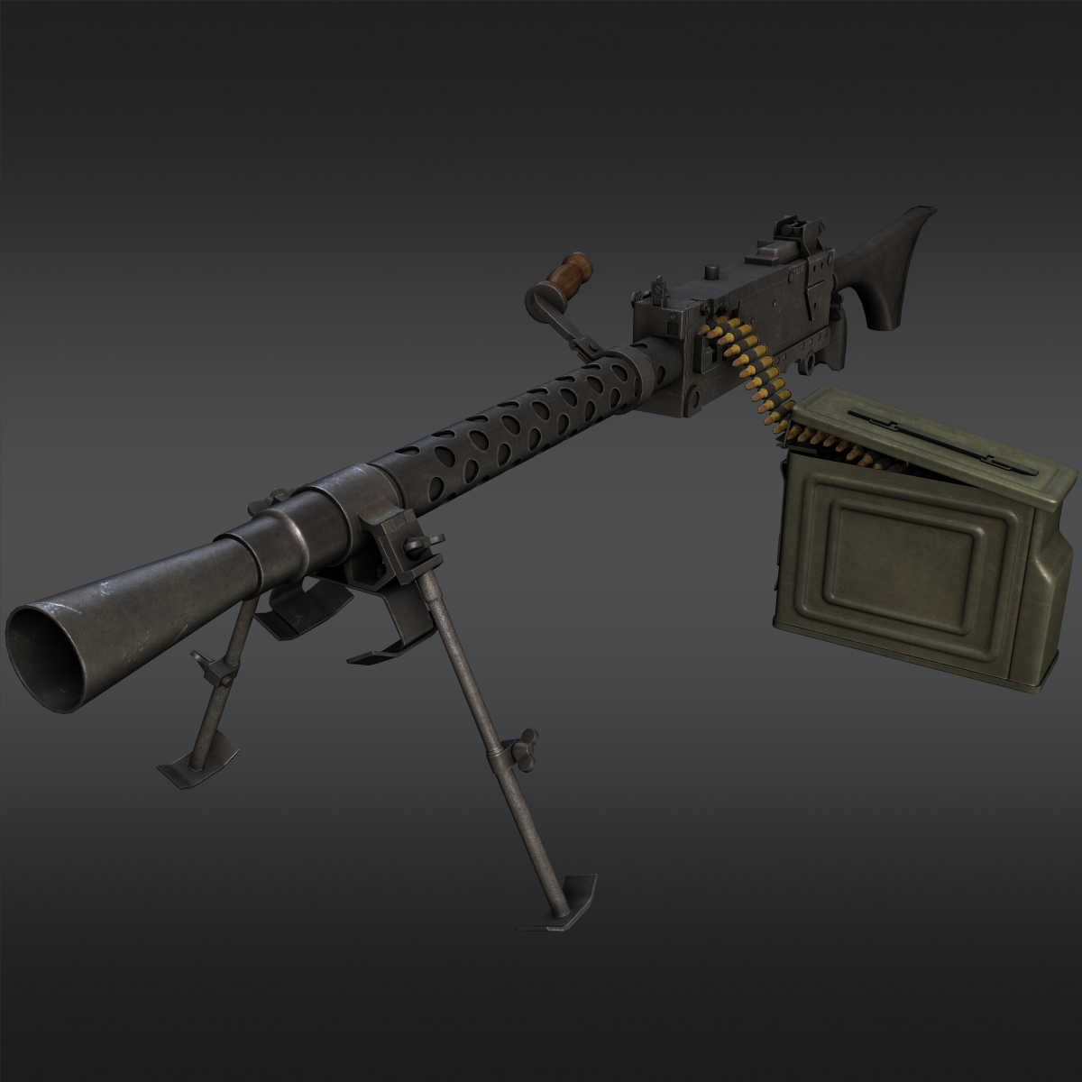 3d model of ready m1919a6